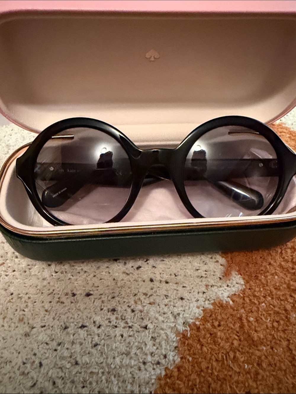 kate spade Black Oversized Round Sunglasses